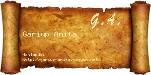 Gariup Anita névjegykártya